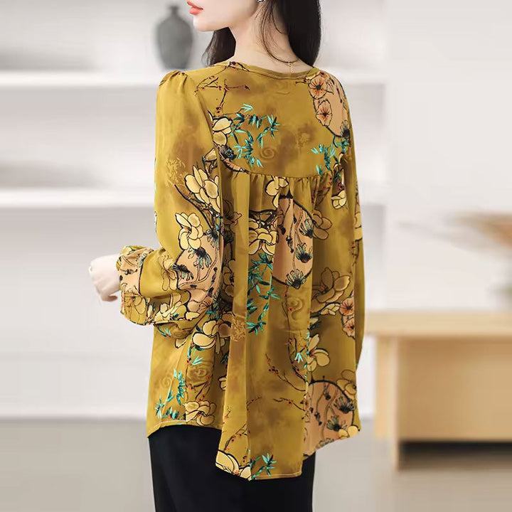 Alara | Floral Button Blouse, Effortless Glow
