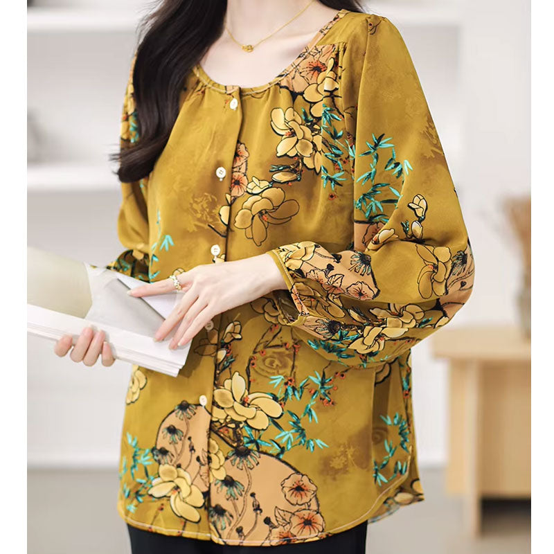 Alara | Floral Button Blouse, Effortless Glow