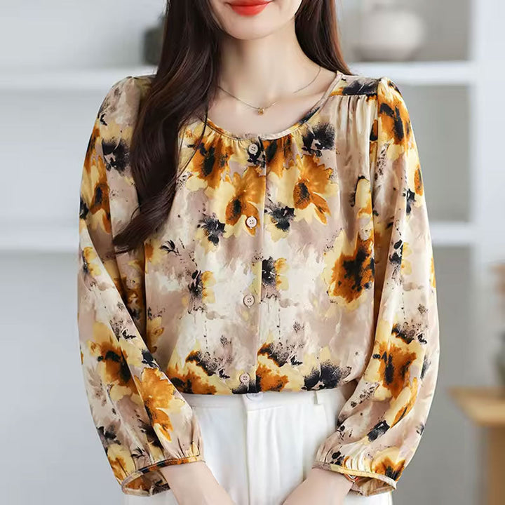 Alara | Floral Button Blouse, Effortless Glow