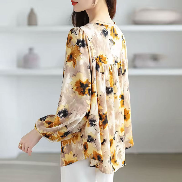 Alara | Floral Button Blouse, Effortless Glow