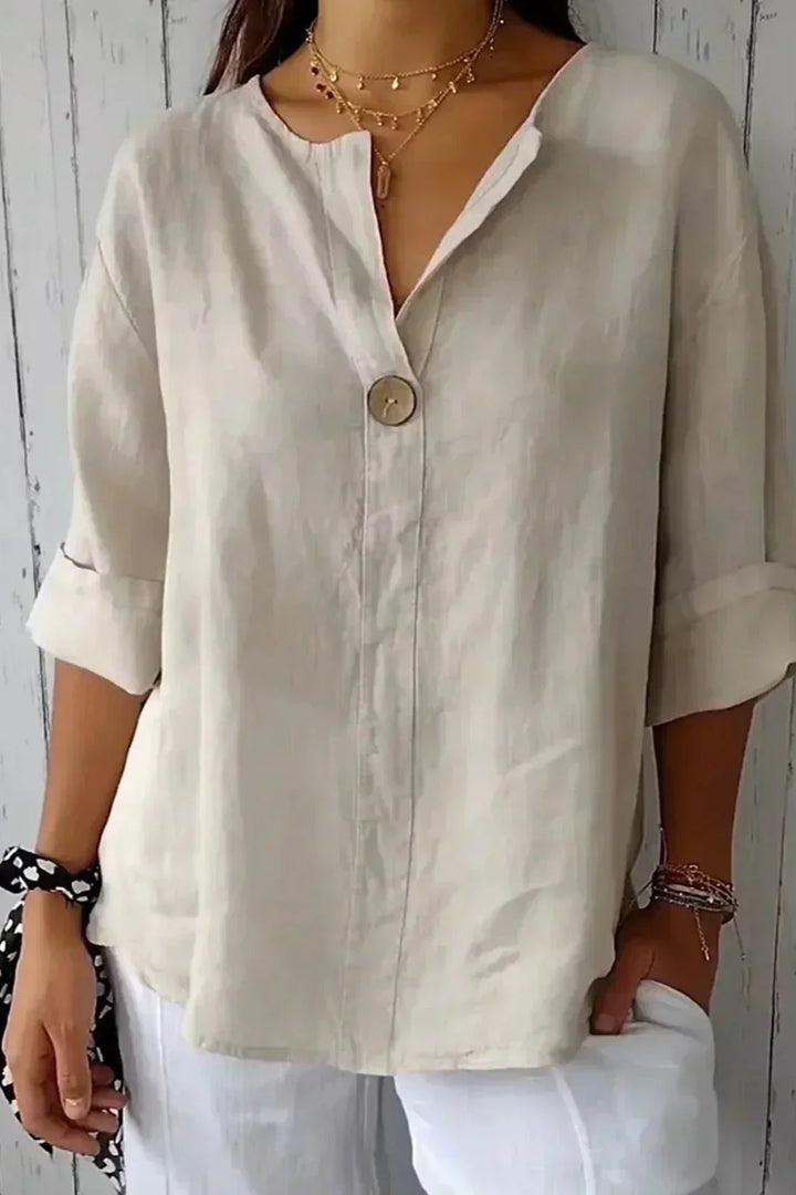 Isla | Minimalist One-Button Women’s Blouse
