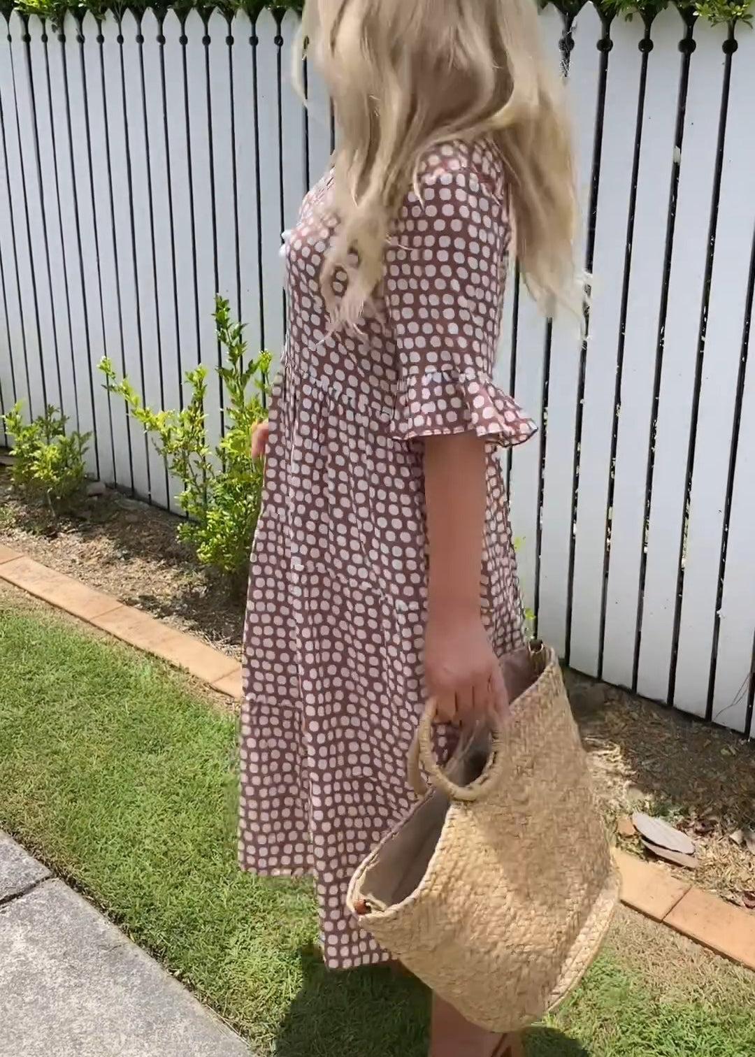 Maisie | Relaxed Polka Dot Midi Dress