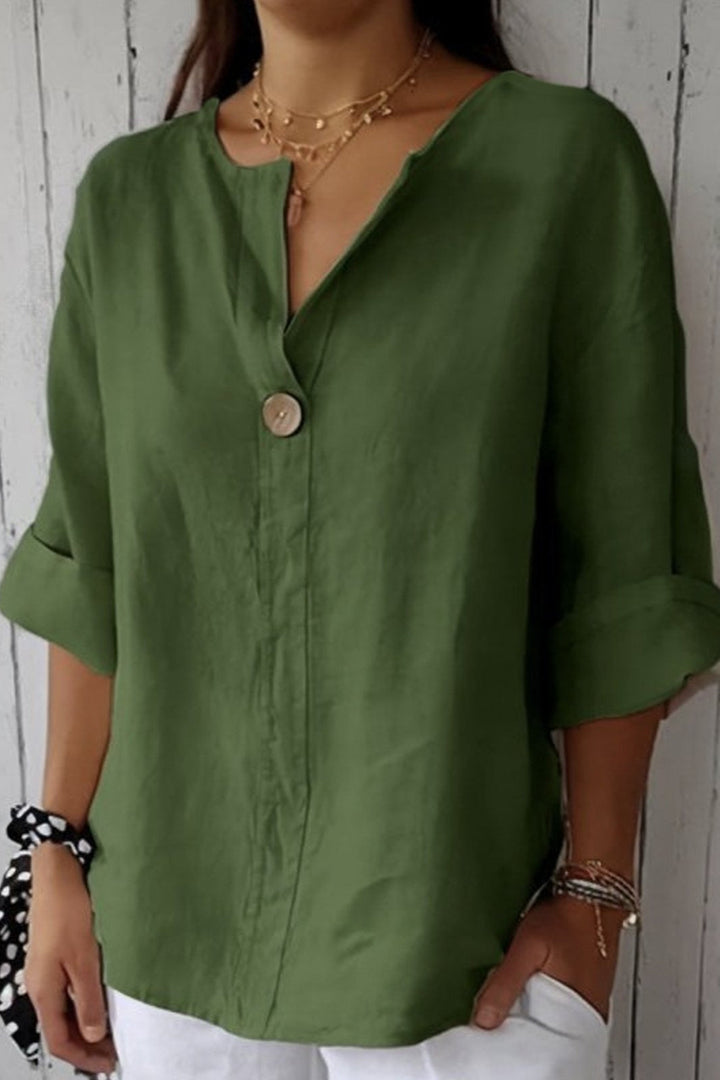 Isla | Minimalist One-Button Women’s Blouse