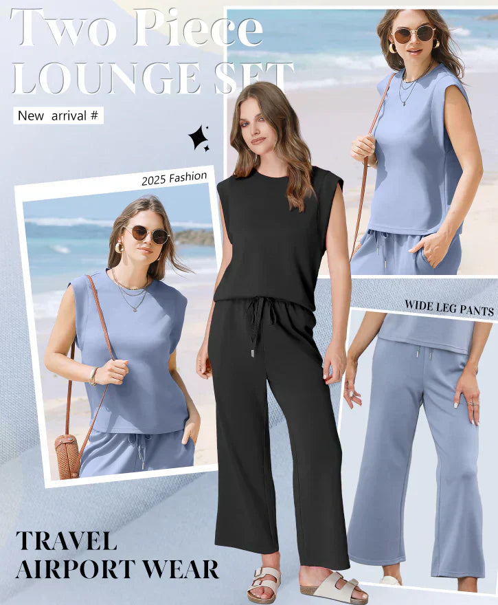 Kaya | Sleeveless Wide-Leg Lounge Set