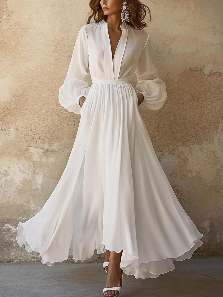 Elora | Elegant Long-Sleeve Flowy Dress