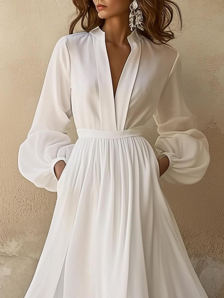 Elora | Elegant Long-Sleeve Flowy Dress