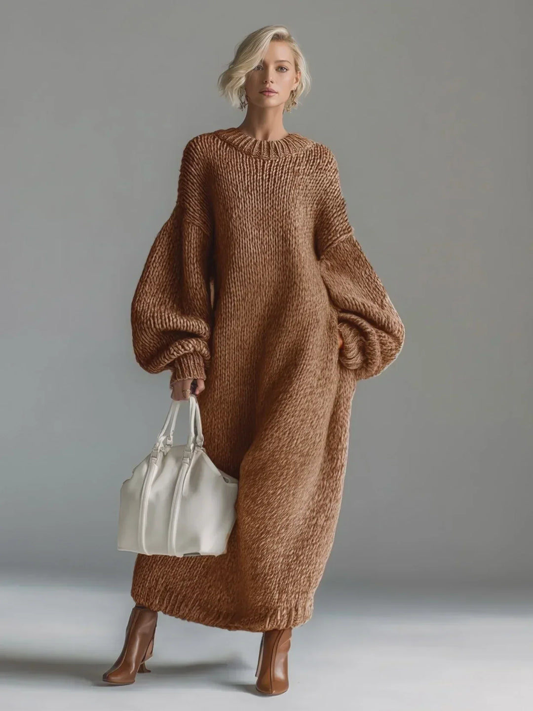 Elara | Relaxed Cozy Statement Knit Dress