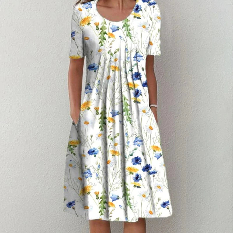 Amaya | Floral Midi Summer Dress