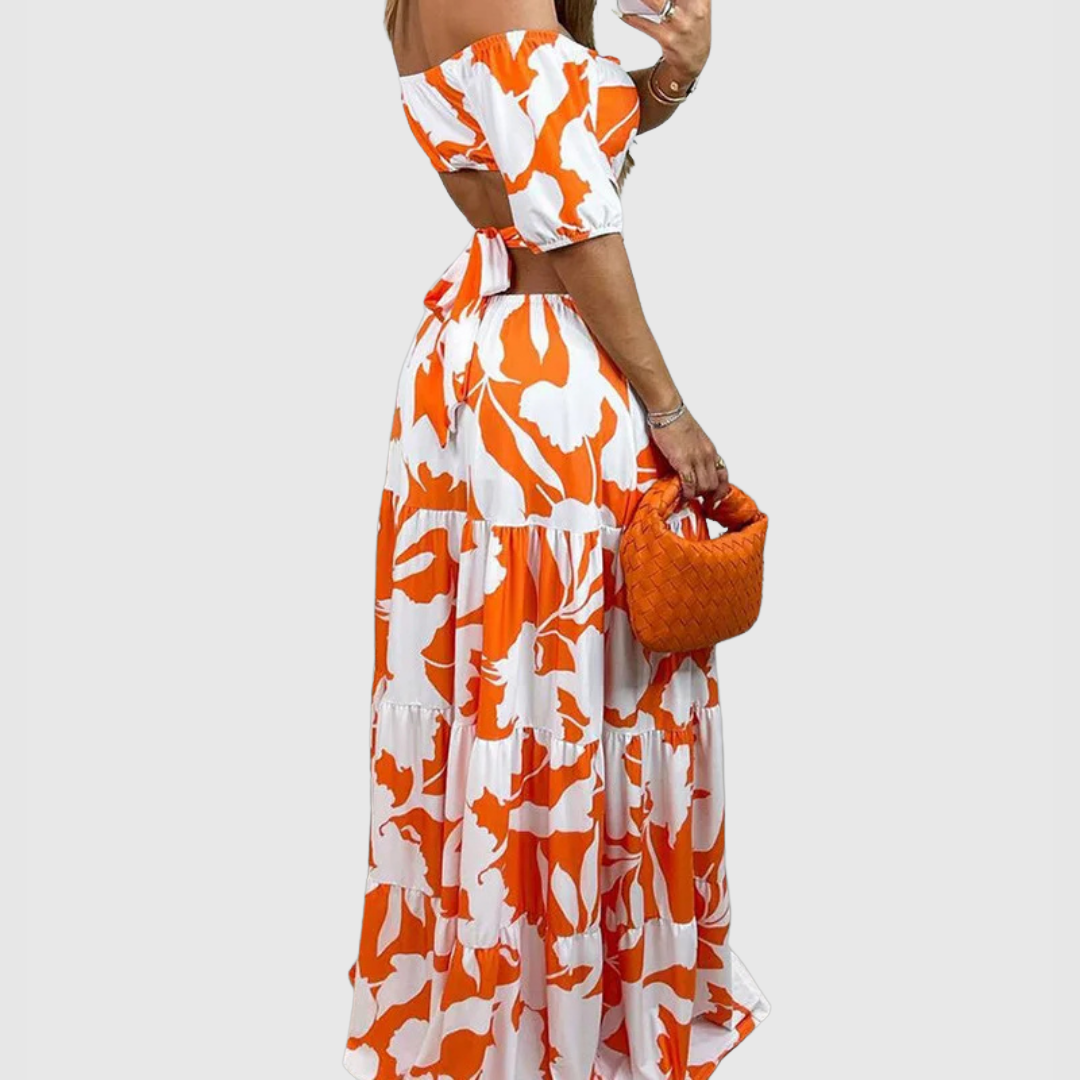 Mira | Bold Off-Shoulder Maxi Dress