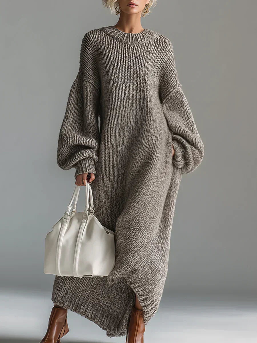 Elara | Relaxed Cozy Statement Knit Dress