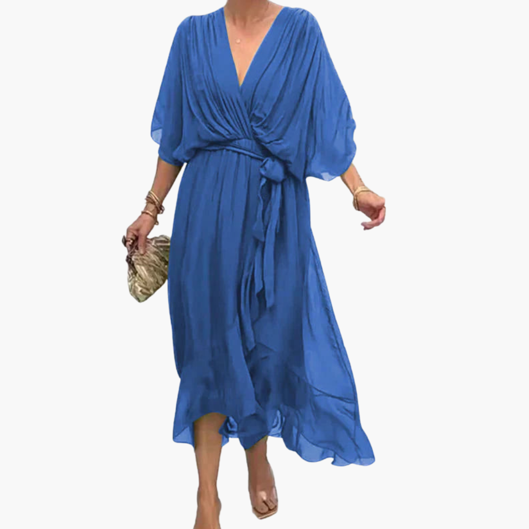 Leonie | Elegant Tie-Waist Midi Dress