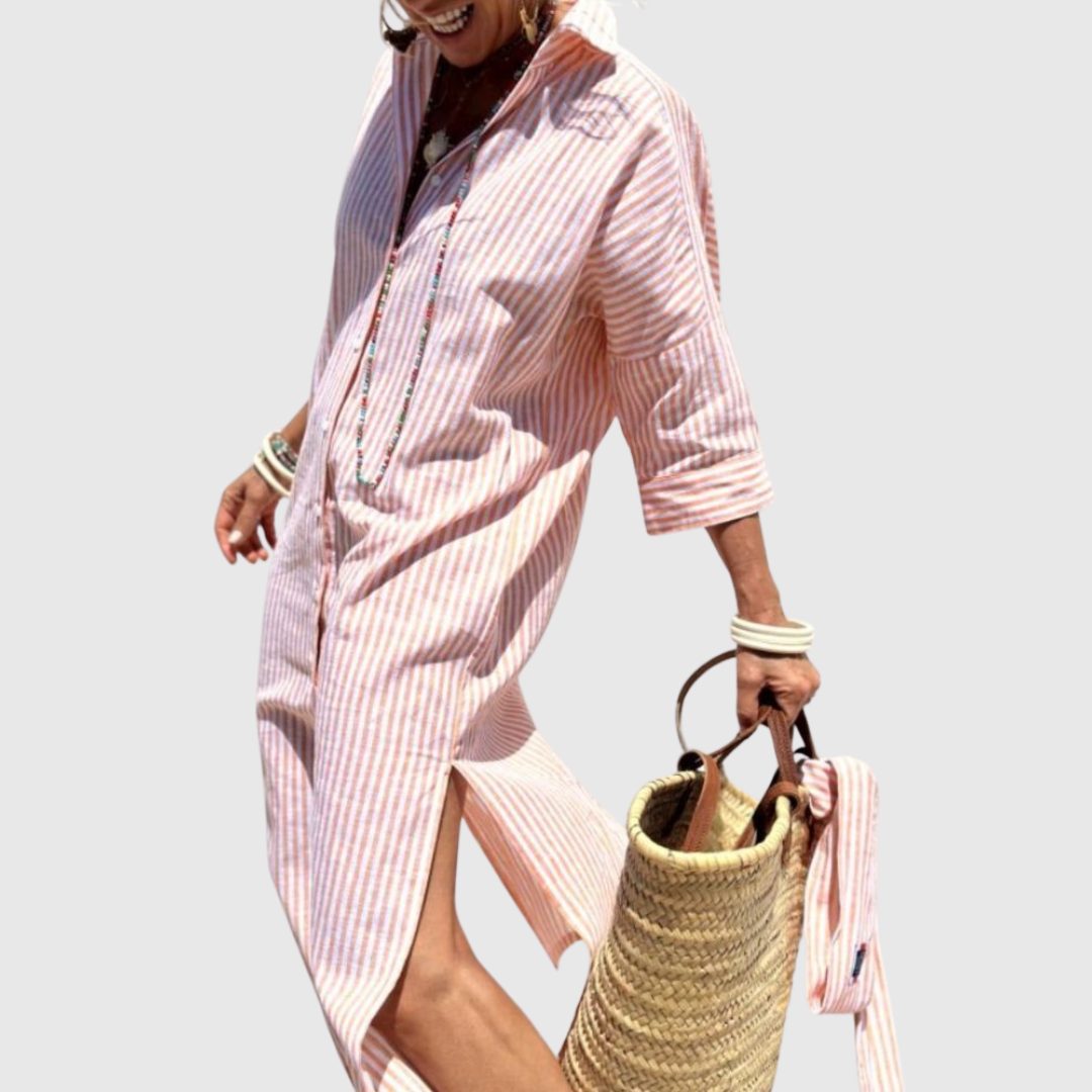 Maelis | Relaxed Striped Shirt Dress