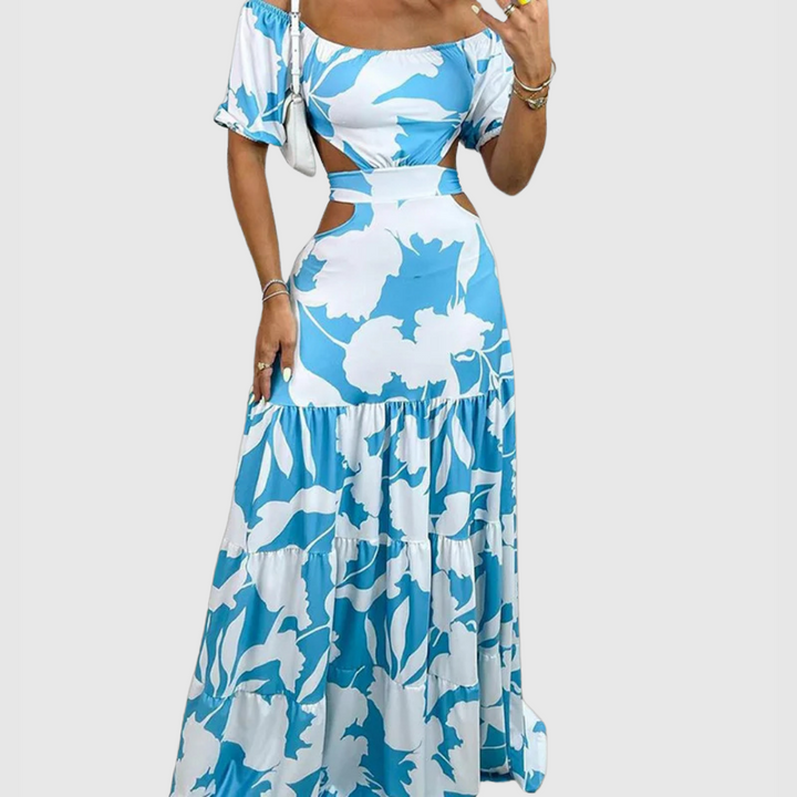 Mira | Bold Off-Shoulder Maxi Dress