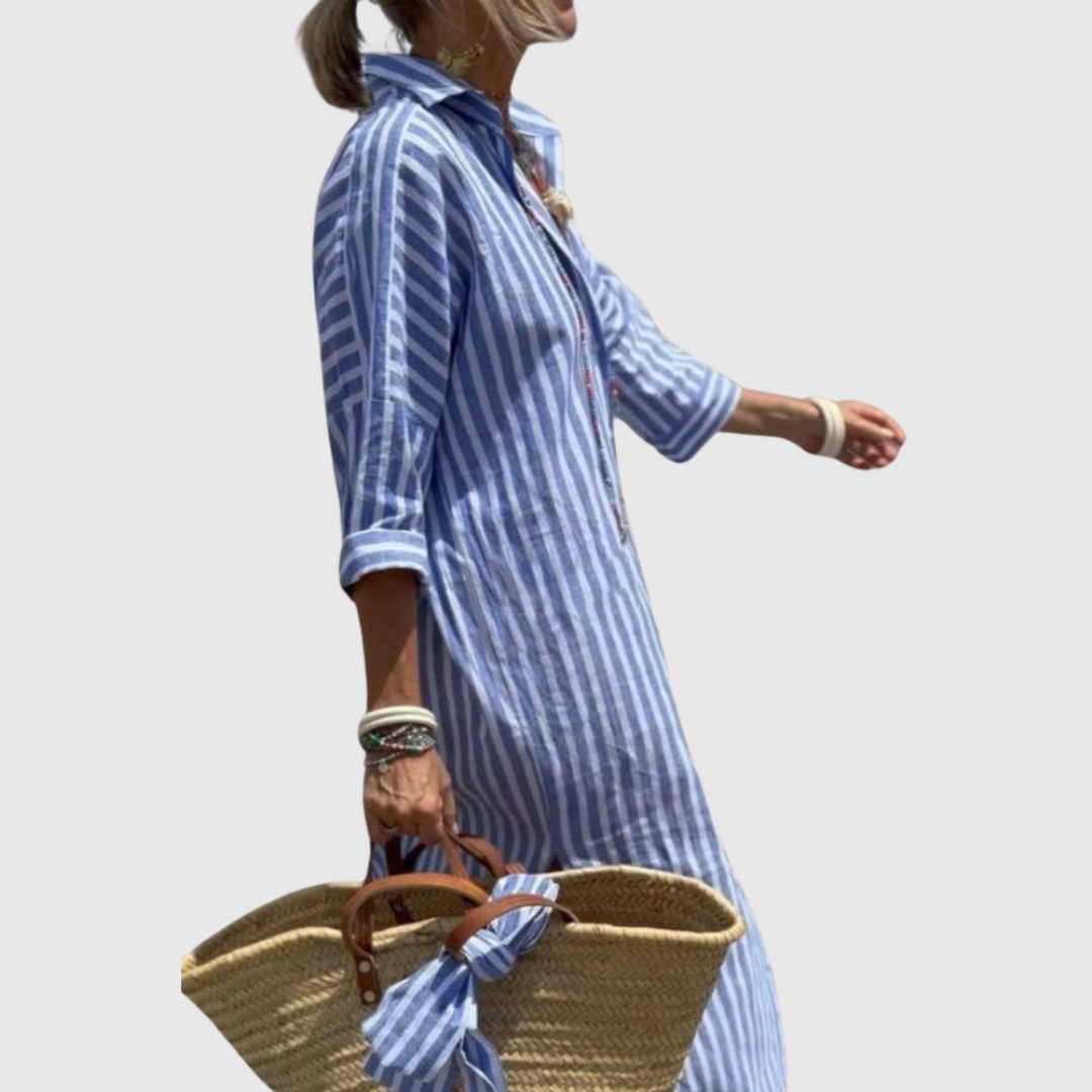 Maelis | Relaxed Striped Shirt Dress
