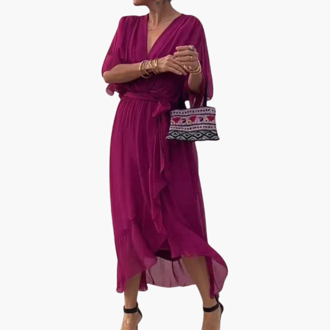 Leonie | Elegant Tie-Waist Midi Dress