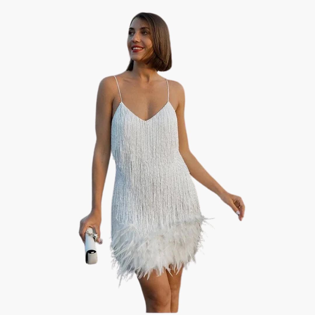 Elowen | Elegant Fringe Party Dress