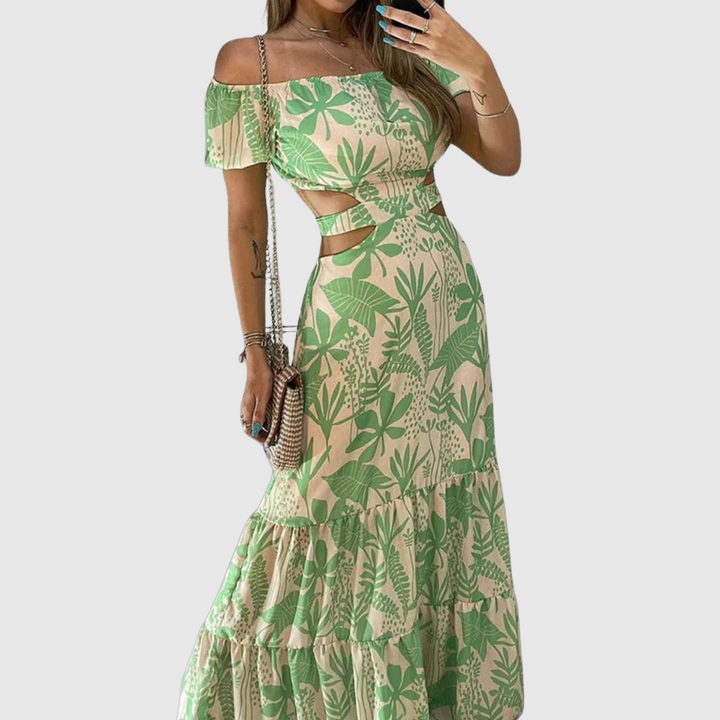 Mira | Bold Off-Shoulder Maxi Dress