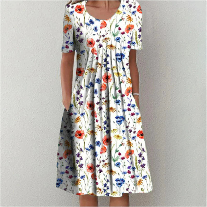 Amaya | Floral Midi Summer Dress