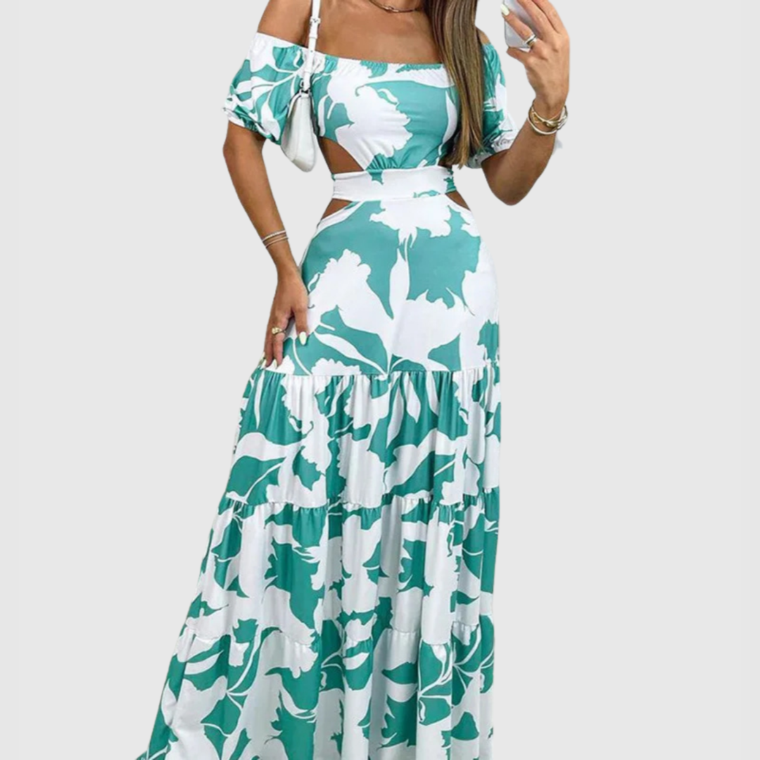 Mira | Bold Off-Shoulder Maxi Dress