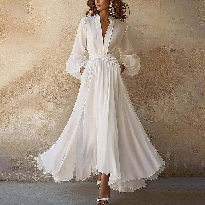 Elora | Elegant Long-Sleeve Flowy Dress