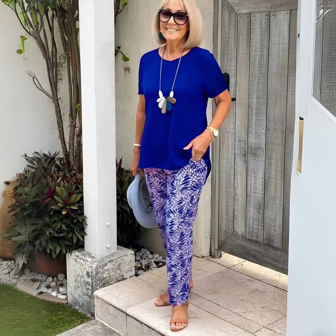 Maribel | Printed Trousers Two-Piece Set