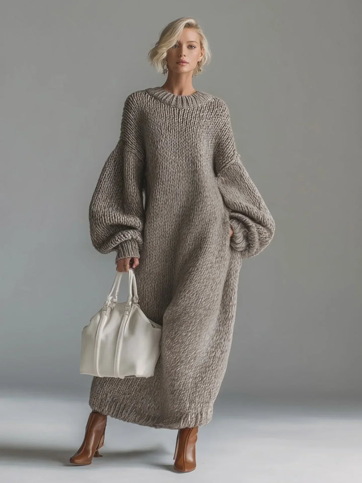 Elara | Relaxed Cozy Statement Knit Dress