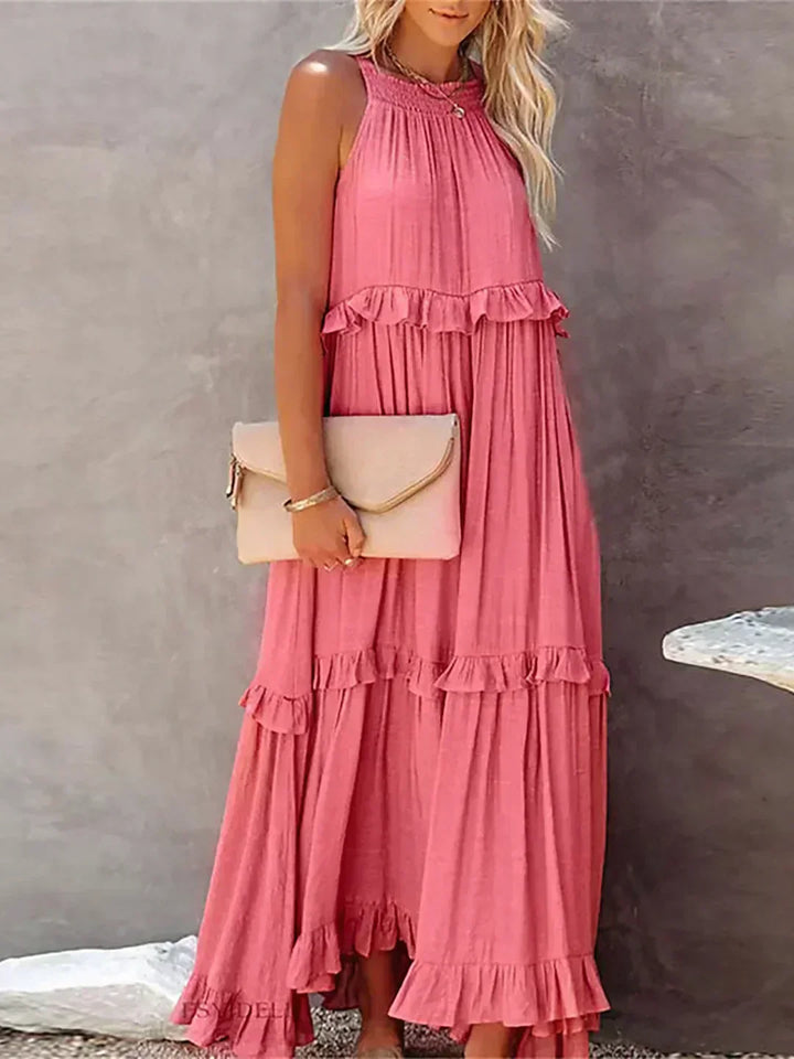 Zerina | Flowing Ruffle Maxi Dress
