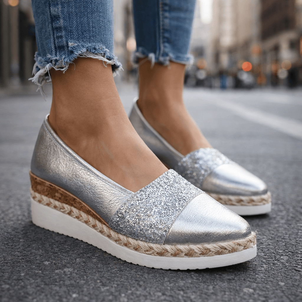 Eloria | Sparkling Platform Slip-On Shoes