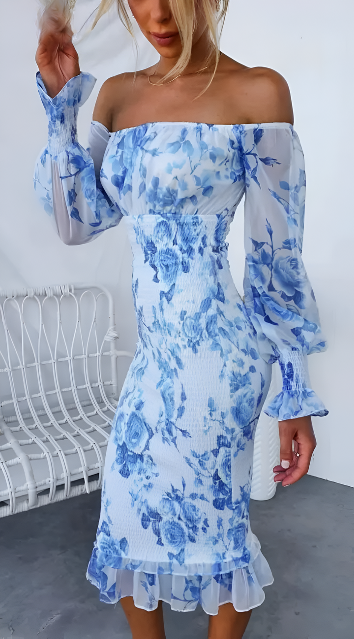 Liliane | Romantic Floral Off-Shoulder Dress