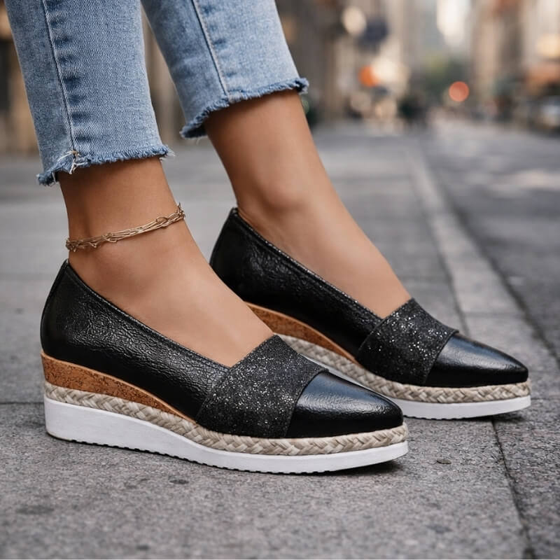 Eloria | Sparkling Platform Slip-On Shoes