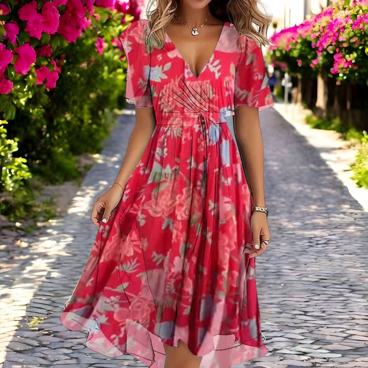 Bianca | Vibrant Floral Midi Dress