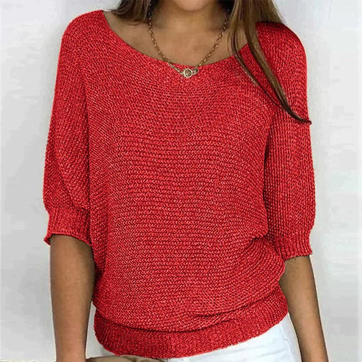 Ceryn | Relaxed Knit Shimmer Blouse