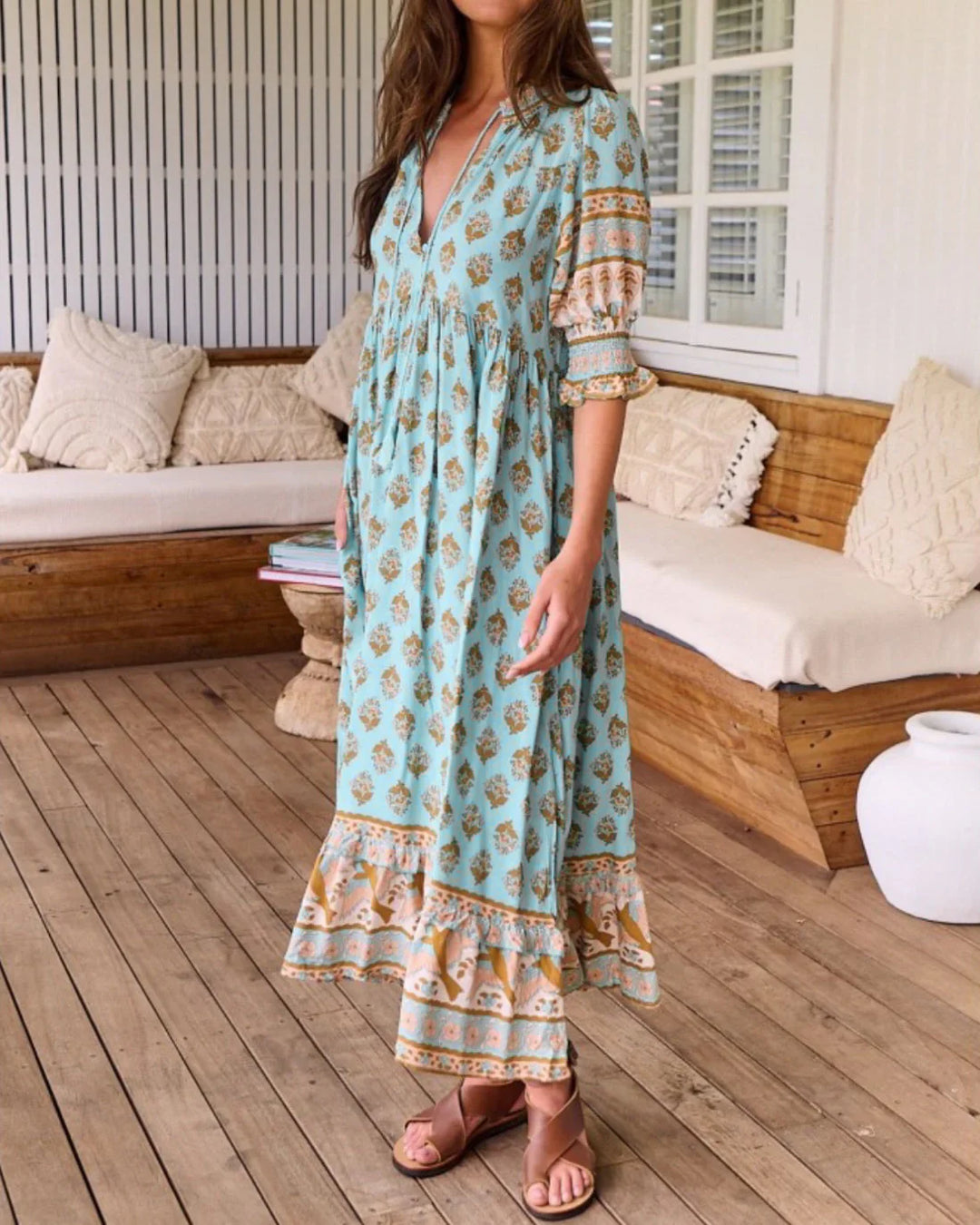 Sorelia | Flowing Boho Maxi Dress