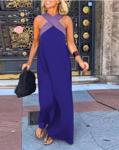 Elowen | Cross-Neck Flowing Maxi Dress