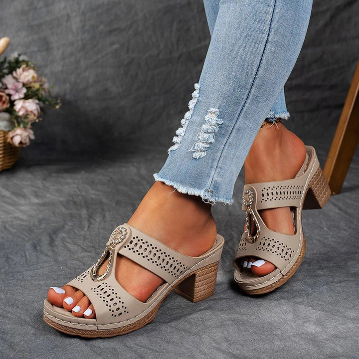 Selene | Elegant Block Heel Sandals