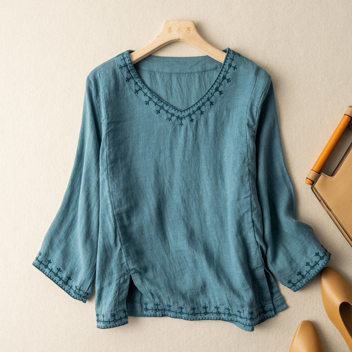 Leona | Embroidered Casual Blouse