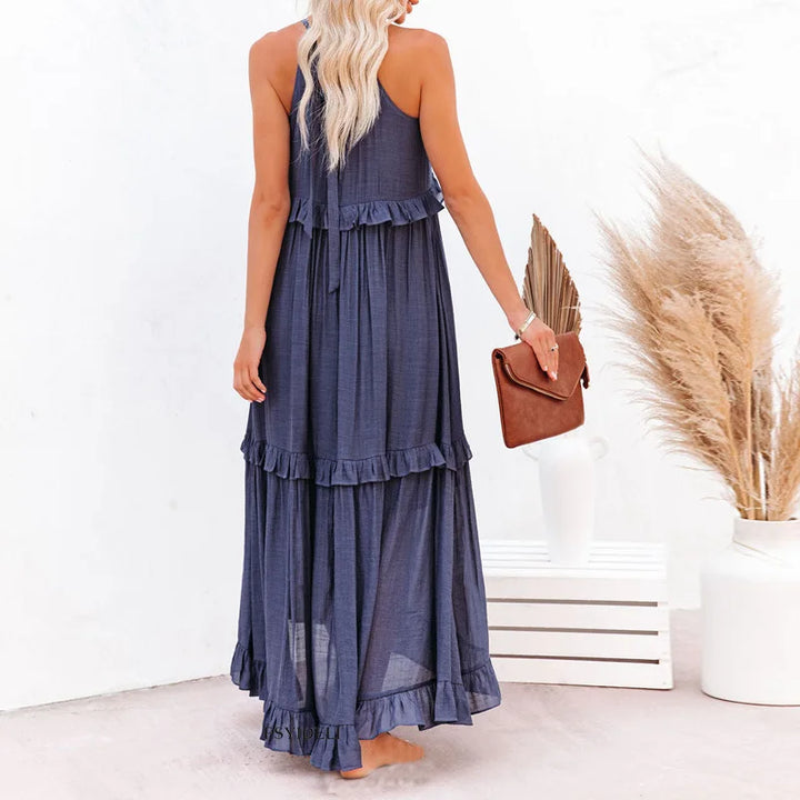 Zerina | Flowing Ruffle Maxi Dress