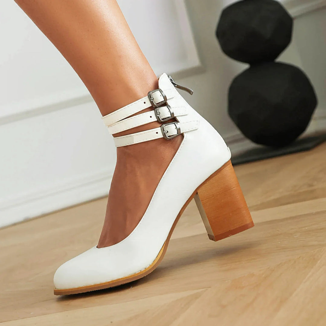 Averia | Women’s Strappy Block Heel Pumps