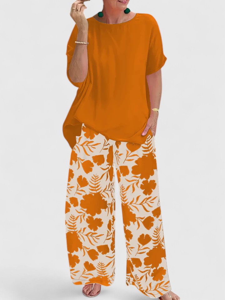 Marina | Relaxed Fit Floral Two-Piece Set