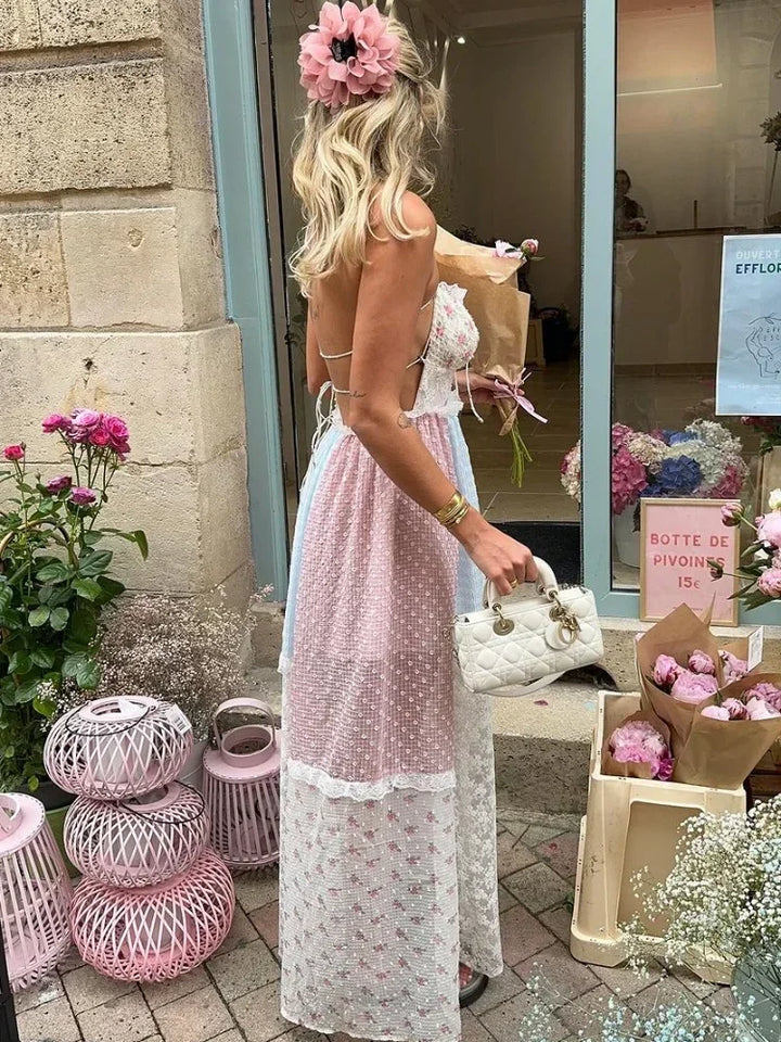 Celeste | Romantic Patchwork Maxi Dress