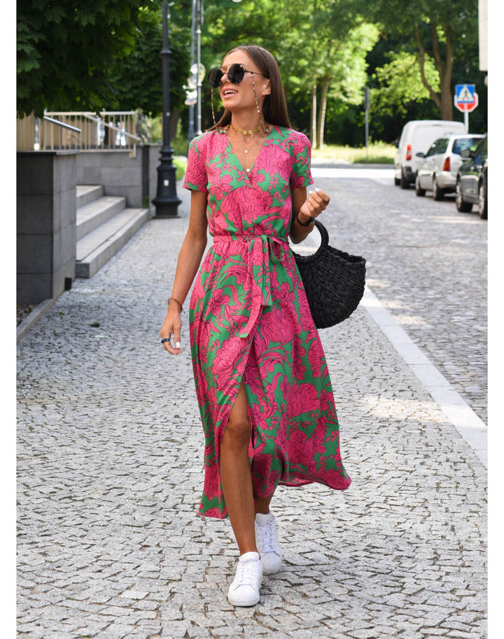 Zayla | Bold Floral Shirt Dress