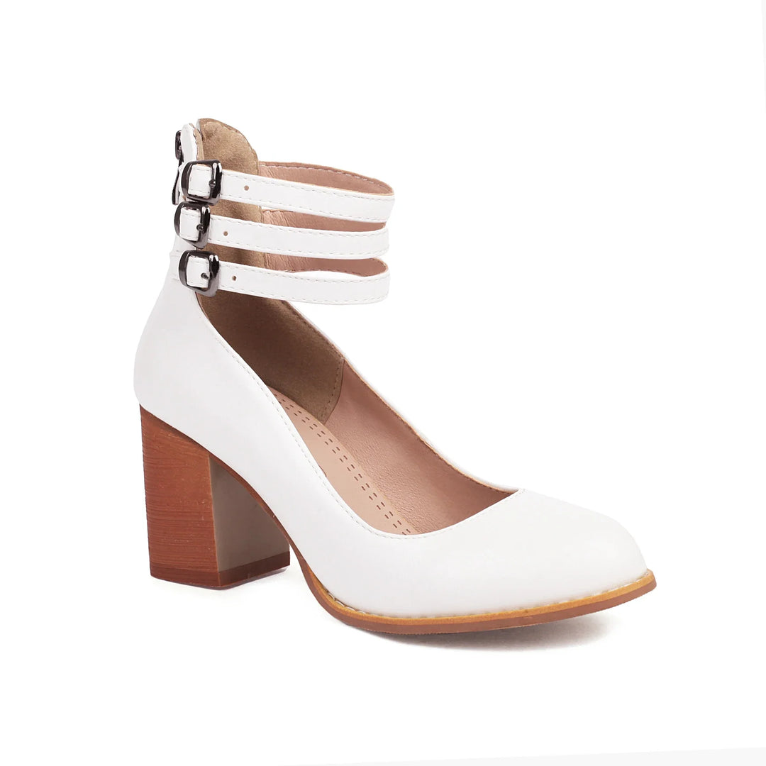 Averia | Women’s Strappy Block Heel Pumps