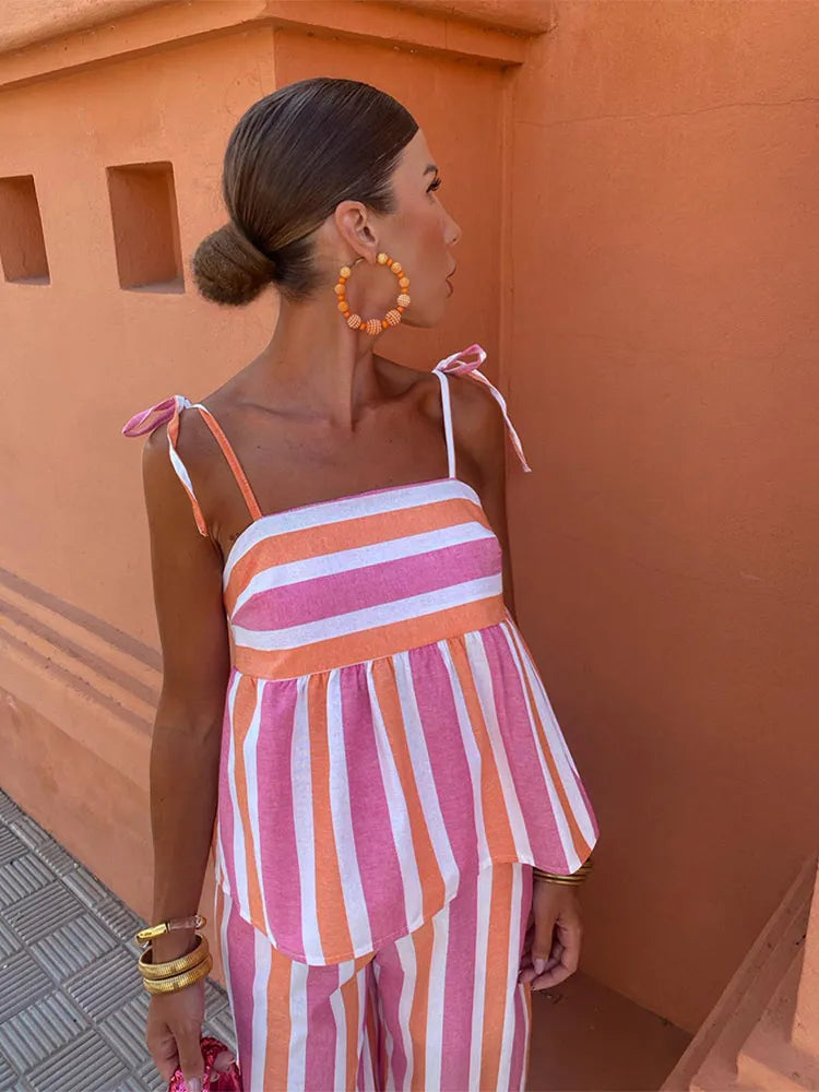 Tahlia | Striped Summer Co-ord Set