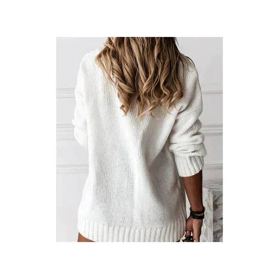 Aileen | Elegant V-Neck Knit Sweater