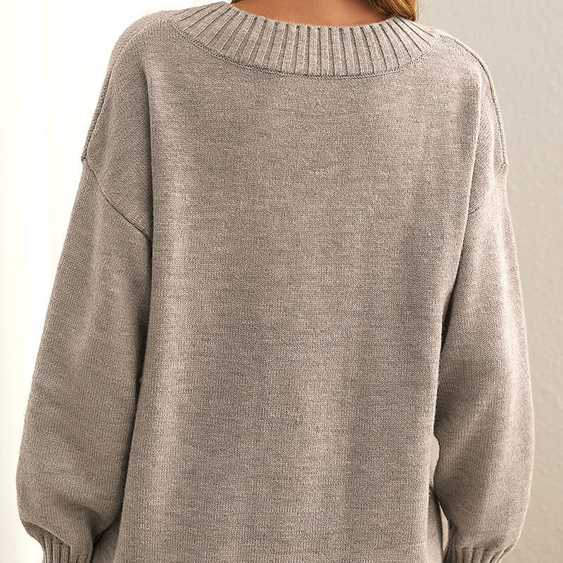 Aileen | Elegant V-Neck Knit Sweater
