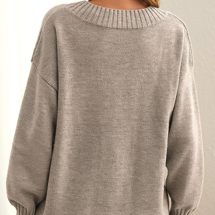 Aileen | Elegant V-Neck Knit Sweater