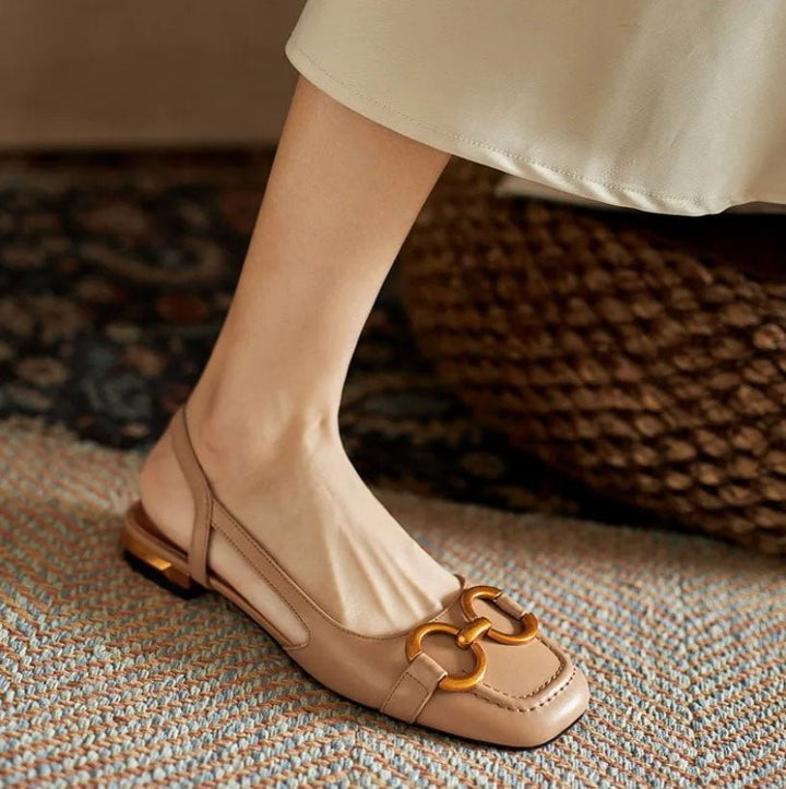 Celestina | Chic Open-Back Flat Shoes
