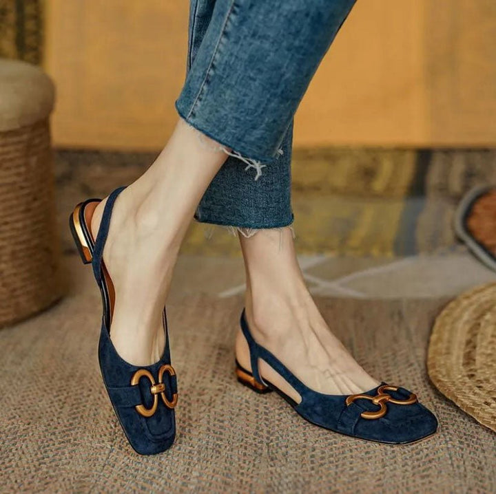 Celestina | Chic Open-Back Flat Shoes