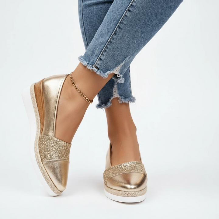 Eloria | Sparkling Platform Slip-On Shoes
