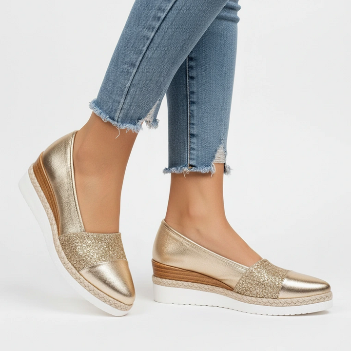 Eloria | Sparkling Platform Slip-On Shoes